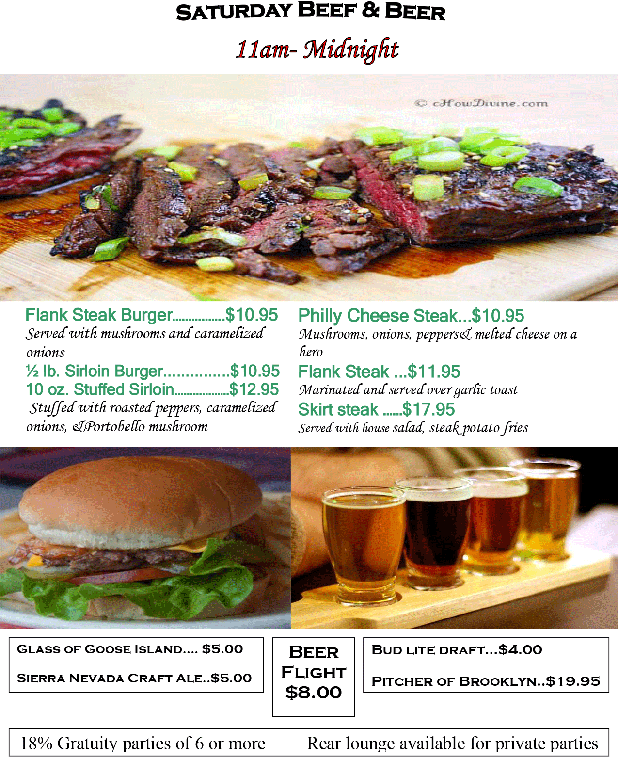 Dinner Menu