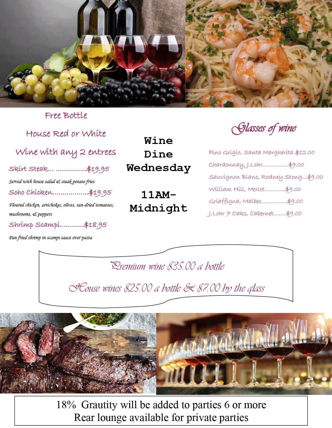Dinner Menu